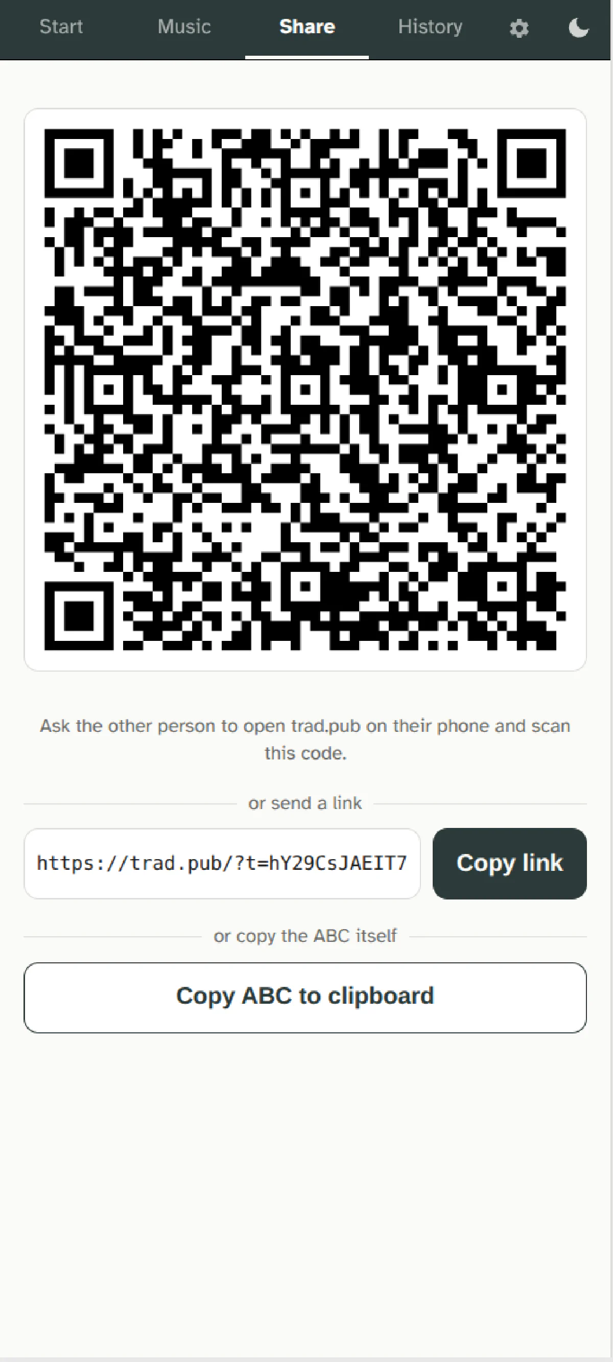qr code sharing